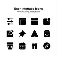 Get your hands on this beautifully designed user interface icons set vector
