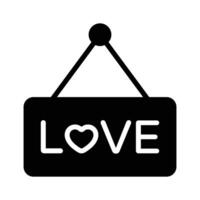 Get this unique icon of love board isolated on white background vector