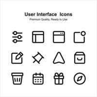 Get your hands on this beautifully designed user interface icons set vector