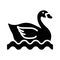 Well designed icon of swan, aquatic bird design vector