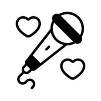 Well designed icon of wired microphone, singing mic in modern style vector