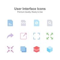 Well designed user interface icons pack, ready to use vector