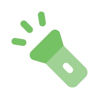 Torch light icon design, editable icon of torch