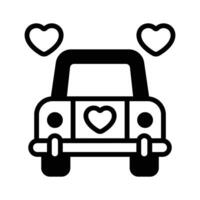 Wedding car with heart, ready to use and download vector