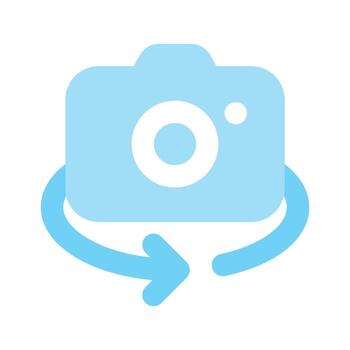 Camera flip button icon, ready for premium use vector
