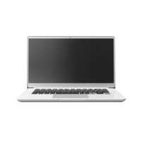 generated ai Laptop isolated on white with empty screen png
