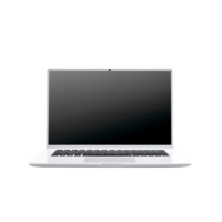 generated ai Open laptop top view with blank screen png