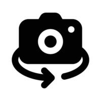Camera flip button icon, ready for premium use vector