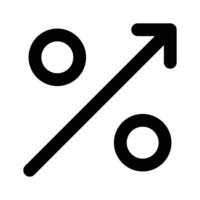 flecha, interesar tasa, porcentaje icono diseño vector