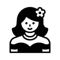 hermosamente diseñado icono de novia en moderno estilo vector