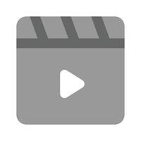Movie clapper board, filmmaking device icon in modern style, ready to use vector