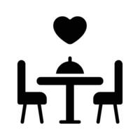 Beautiful designed of romantic dinner, ready to use icon vector