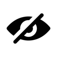 Hide icon design, user interface vector