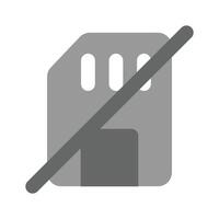 Disabled sd card storage icon design, ready to use vector
