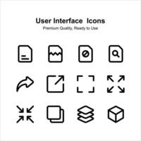 Well designed user interface icons pack, ready to use vector
