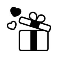 corazones dentro el regalo caja simbolizando de sorpresa regalo diseño vector