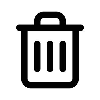 Eliminar botón icono diseño en plano estilo, Listo para prima utilizar vector