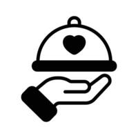 An icon of food cloche in modern style, easy to use and download vector