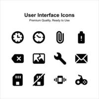 Visually appealing user interface icons set, ready for premium use vector