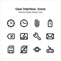 Visually appealing user interface icons set, ready for premium use vector