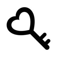 Get this beautiful of love key in modern style, premium icon vector