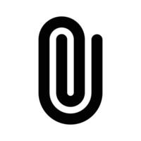 Paper clip icon design in trendy style vector