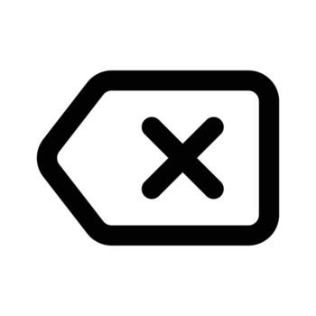Backspace button icon, user interface design vector