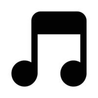 Music note, song, melody or tune icon for musical apps and websites, trendy design vector