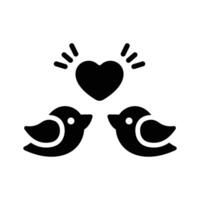 Beautiful icon of love birds, editable style vector