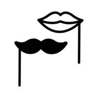 Grab this carefully designed lip mask icon up for premium use vector