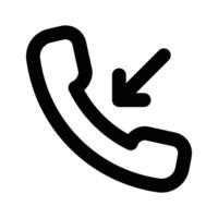 Incoming call icon design, premium vector