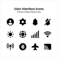 Creatively crafted pack of user interface icons, easy to use and download vector