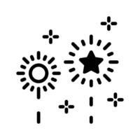 Get this creative and unique icon of fireworks in trendy style vector