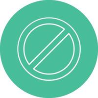 Blocked Line Icon vector