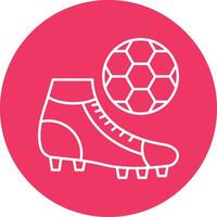 fútbol línea circulo icono diseño para personal y comercial usar. vector