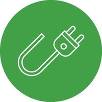 Plug Line Circle Icon Design vector