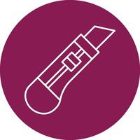 Cutter Line Circle Icon Design vector