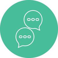 Communication Line Circle Icon Design vector