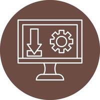 Landing Page Line Circle Icon Design vector