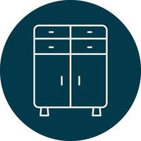 Cupboard Line icon vector