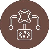 Algorithm Line Circle Icon Design vector