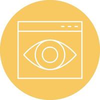 Vision Line Circle Icon Design vector