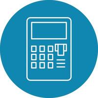 Atm Line Circle Icon Design vector