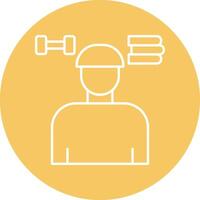 Habits Line Circle Icon Design For Personal And Commercial Use. vector
