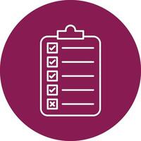 Task List Line Circle Icon Design For Personal And Commercial Use. vector