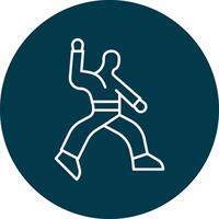 Martial Arts Line Circle Icon Design For Personal And Commercial Use. vector