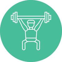 Weightlifting Line Circle Icon Design For Personal And Commercial Use. vector