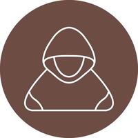 Hacker Line Circle Icon Design vector