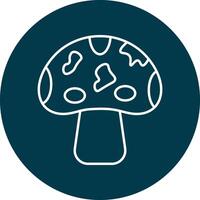 Mushrooms Line Circle Icon Design vector