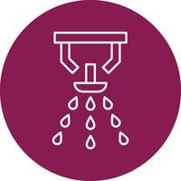 Sprinkler Line Circle Icon Design vector